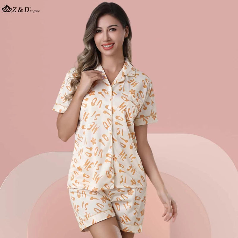 Z&D Confort Luxe – Pijama Feminino - Manga Curta e Short