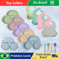 Kit Babador de Silicone + Praco com 3 Divisórias