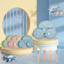 Kit Babador de Silicone - Prato com 3 Divisórias - Colher