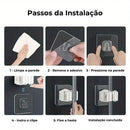 Ganchos Adesivos para Vassoura e Rodo