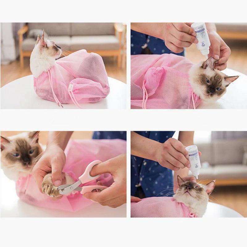 Bolsa de banho para gatos